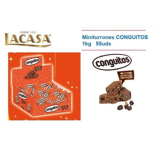 Nav. LACASA MINITURRON Conguitos 55uds 1kg Chocolates en Estuche