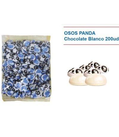 Nav. OSOS PANDA Chocolate Blanco 800grs 200uds Chocolatinas