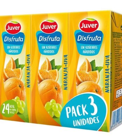 *_Juver Minibrick DISFRUTA NARANJA 3x200ML 30 uds Refrescos