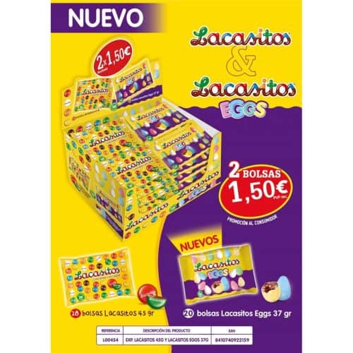 LOTE Lacasitos & Lacasitos EGGS  2×1,50€  48uds Chocolates en Estuche