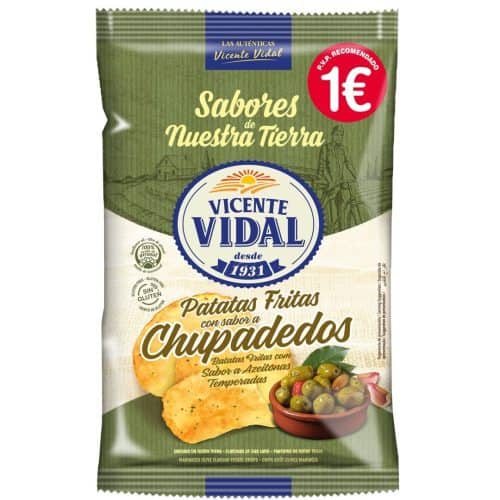 PATATAS Vicente Vidal PVP 1€ 100grs CHUPADEDOS 12UDS Patatas