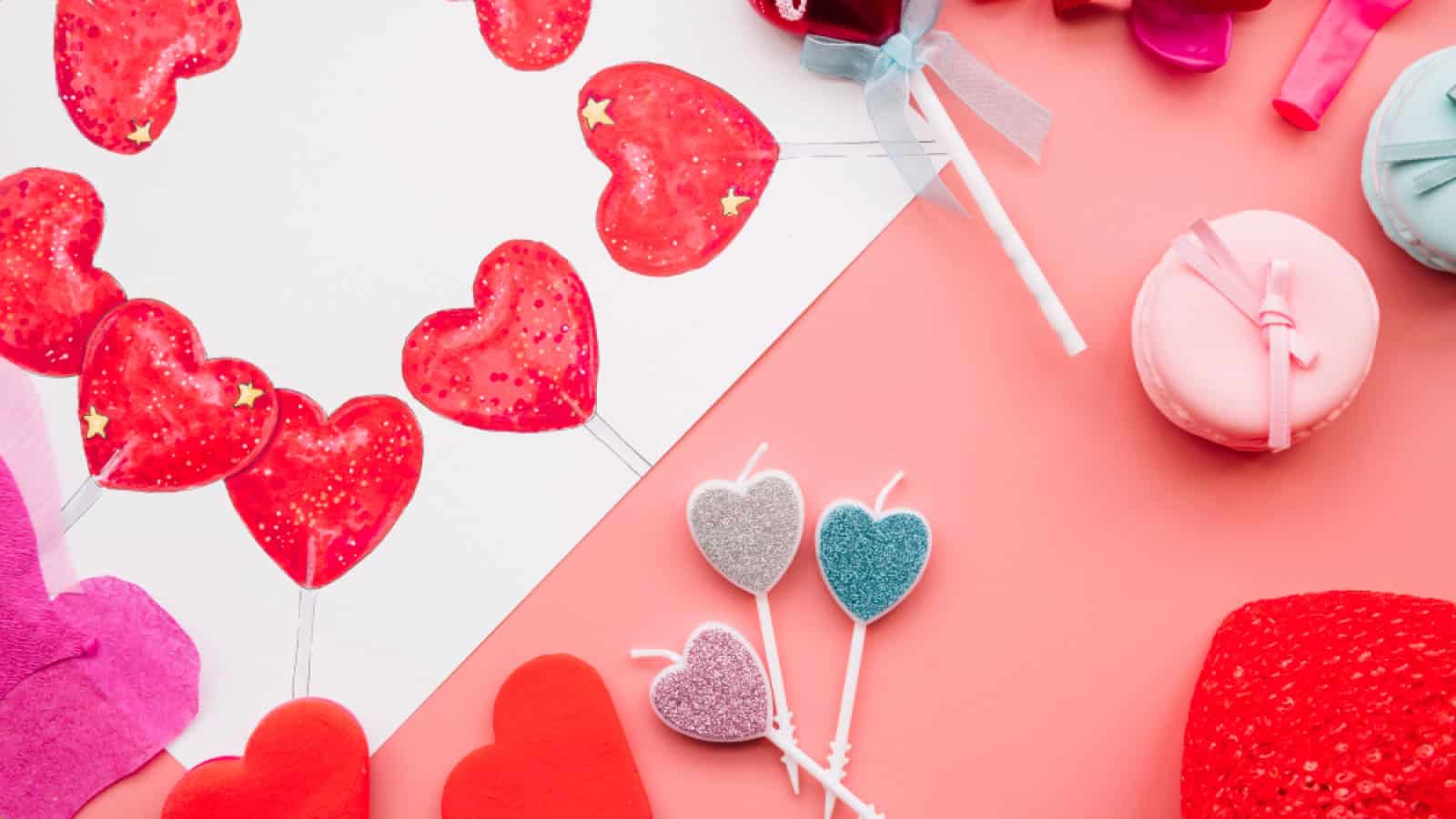 ornament-painted-hearts-near-candles-cookies