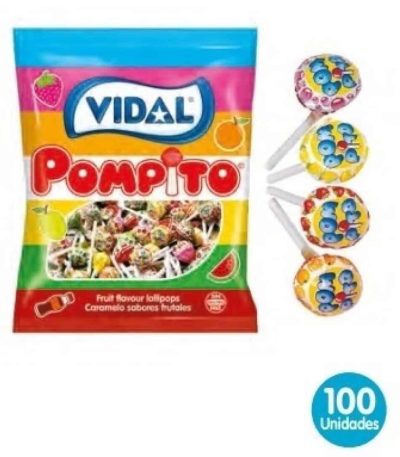 POMPITOS SURTIDOS 100uds VIDAL Piruletas