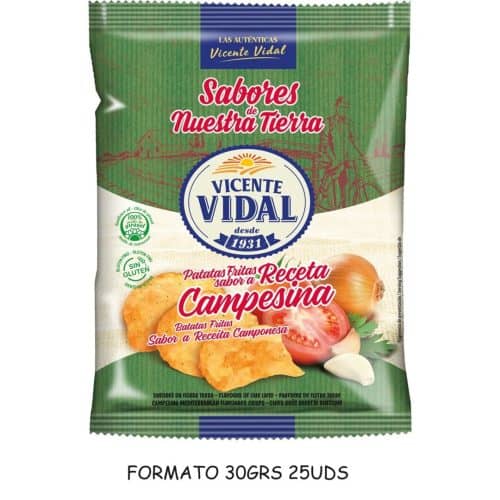 PATATAS **30grs** Campesinas Vicente Vidal 25uds Patatas