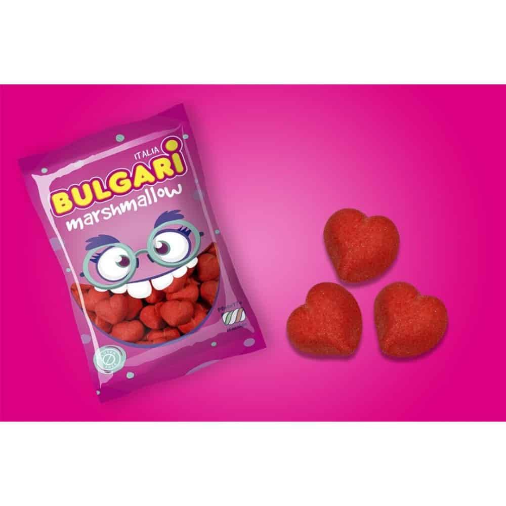 BULGARI CORAZONES ROJOS B/100uds.- MARSHMALLOW