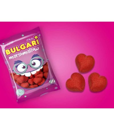 BULGARI CORAZONES ROJOS B/100uds.- MARSHMALLOW