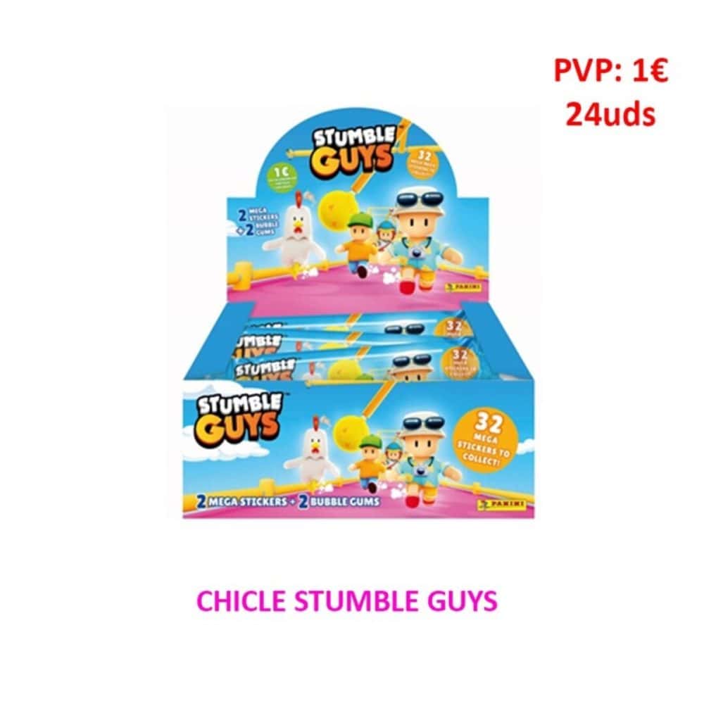Pan. CHICLE STUMBLE GUYS  PVP1€ 24 uds Coleccionables