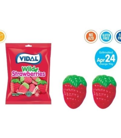 LV-LINEA 80 FRESAS SILVESTRES 14uds (B.24) VIDAL Golosinas en Bolsitas