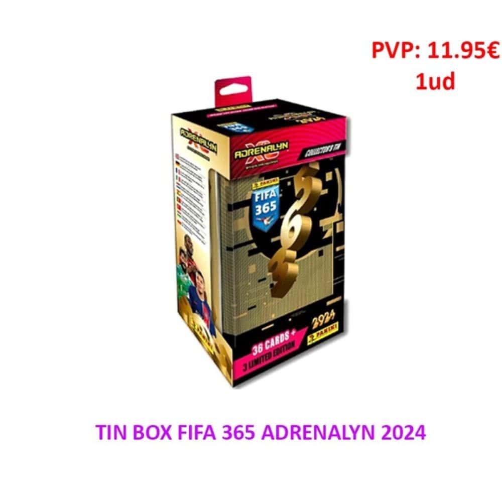 Pan. TIN BOX FIFA 365 ADRENALYN 2024 11.95€ 1ud E/8 Coleccionables