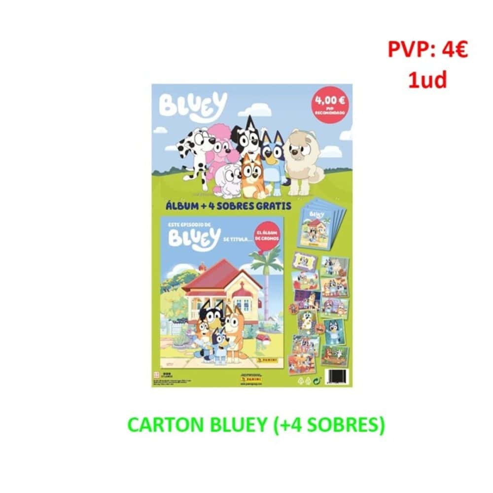 Pan. CARTON BLUEY +(4Sobres)  PVP 4€ 1ud Coleccionables