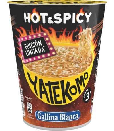 Gallina B. YATEKOMO HOT & SPICY 61G Caja 8uds Fideos instantáneos