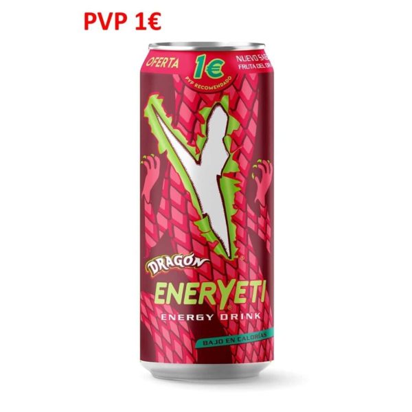 *_ENERYETI DRAGON Sabor Fruta  500ml 1E 24uds Bebidas Energéticas