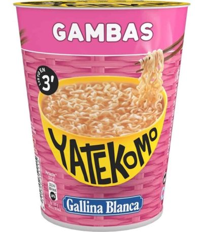 Gallina B. YATEKOMO GAMBA 60G Caja 8uds Fideos instantáneos