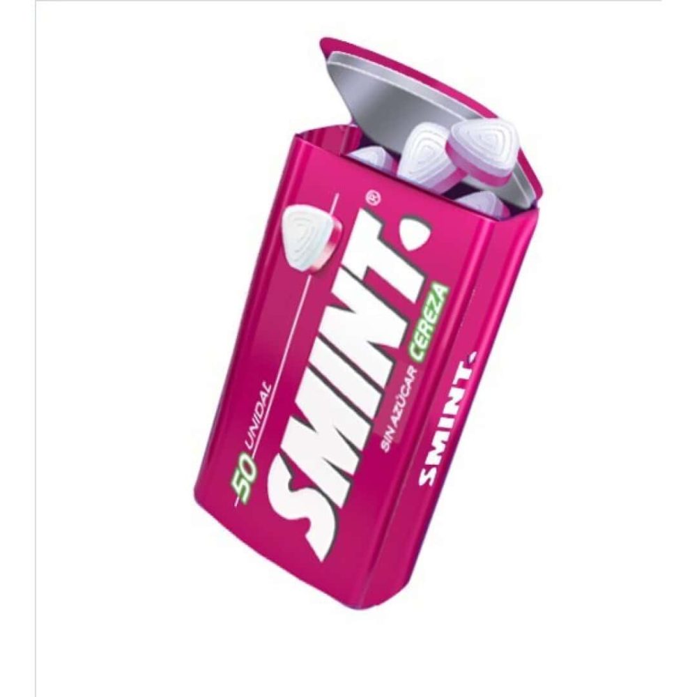 SMINT MINTS CEREZA *ROSA*  12 uds.- Caramelos Estuche sin Azúcar