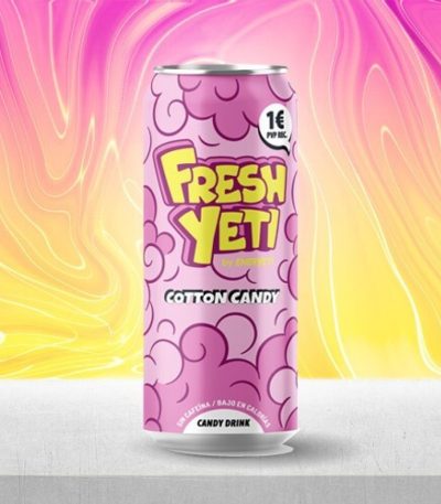 *_ENERYETI **FRESHYETI**  COTTON CANDY  500ml 1E 24uds Bebidas Energéticas