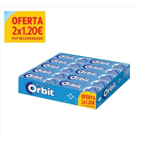 ORBIT Gragea PEPPERMINT 2×1.20 eur.-30 uds.- Chicles sin Azúcar