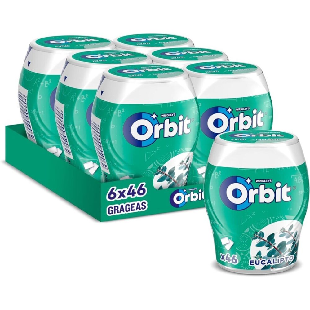 ORBIT BOTE 46 Grageas EUCALIPTO 6uds.- Chicles sin Azúcar