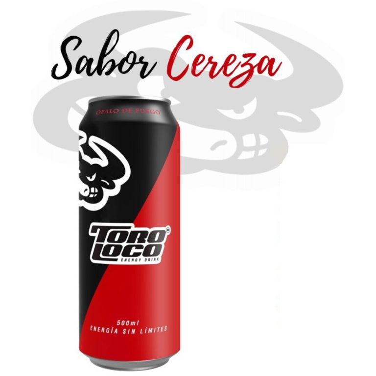 *_TORO LOCO Rojo-Negro CEREZA 500ML. 24UDS Bebidas Energéticas