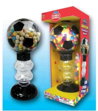 GUMBALL BANK FOOTBALL + 70 grs Bolas Juguetes con Golosinas