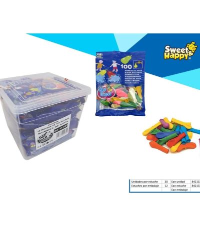 SH Globos Agua **tupper** 100uds  30UDS Globos