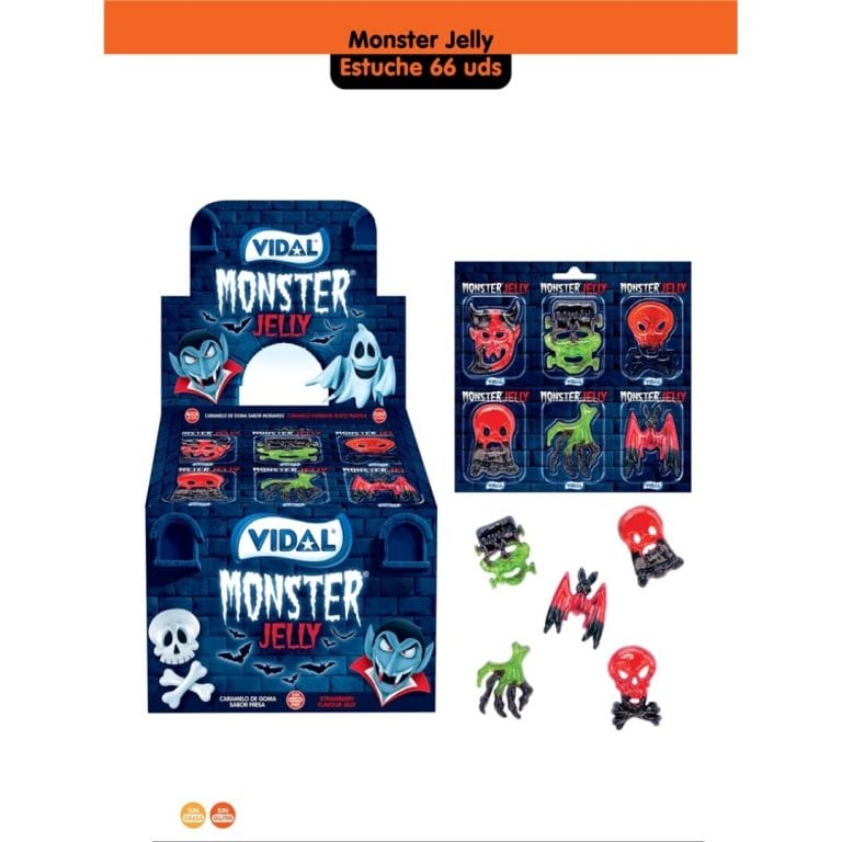 VIDAL Halloween MONSTER Blister Jelly 66uds GELATINAS