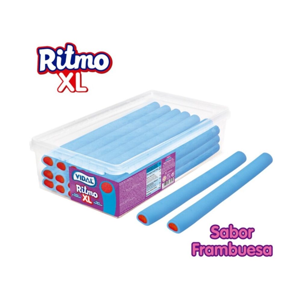 REG. XL RITMO **AZUL** Frambuesa 30 uds.- REGALIZ BRILLO