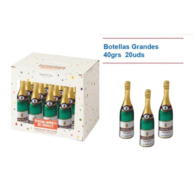 Nav. Simon Coll BOTELLAS Grandes 40grs 20uds.- Chocolatinas