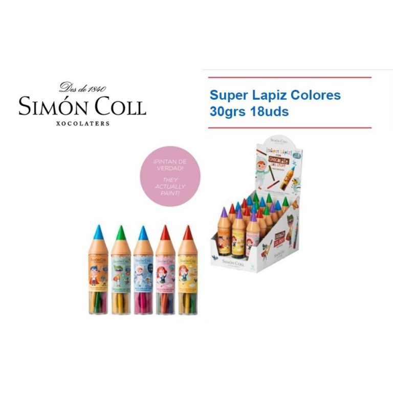 Nav. Simon Coll Super Lapiz 30grs 18uds Chocolatinas
