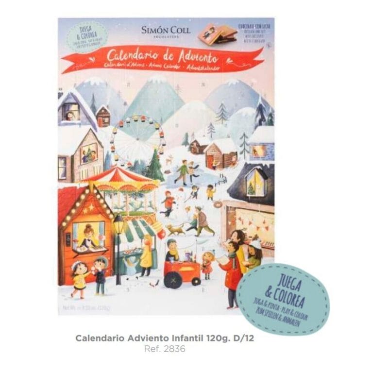 Simon Coll Calendario **120grs Nieve** (C.12) 1ud Chocolatinas