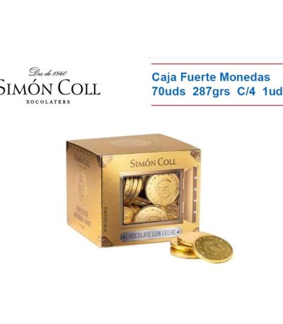 Nav. Simon Coll Caja Fuerte Monedas 70uds 287grs (C/4) 1ud Chocolatinas