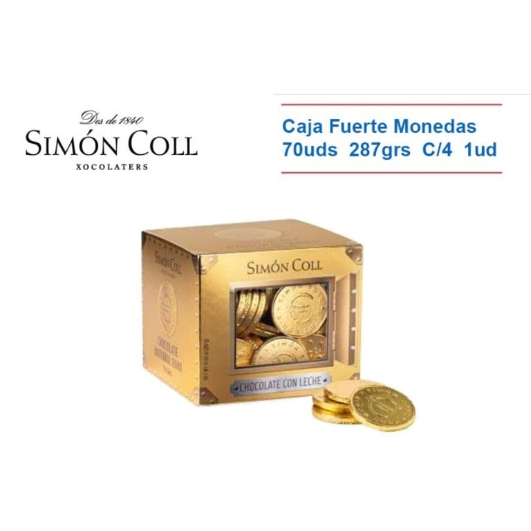 Nav. Simon Coll Caja Fuerte Monedas 70uds 287grs (C/4) 1ud Chocolatinas