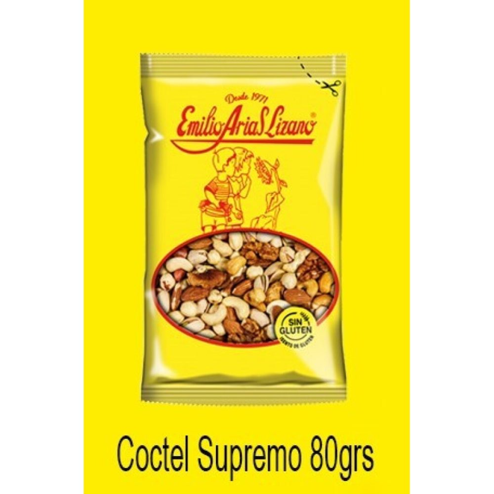 E.Arias Coctel Supremo 80grs **PVPR. 2€**  8uds Frutos Secos