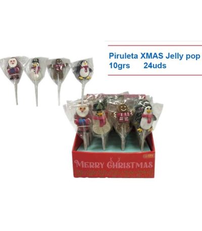 Nav. CFV Piruleta XMAS Jelly Pop 10grs 24uds NAVIDAD