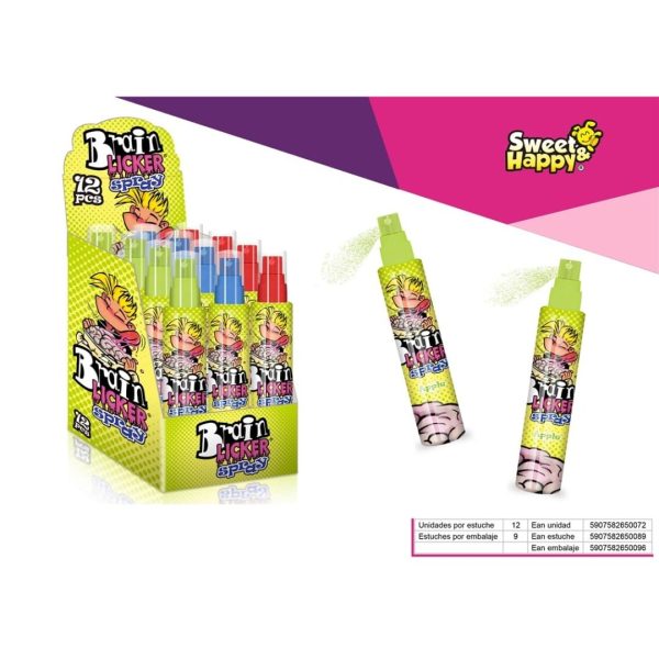 SH SPRAY BRAIN Verde 12 uds.- Juguetes con Golosinas