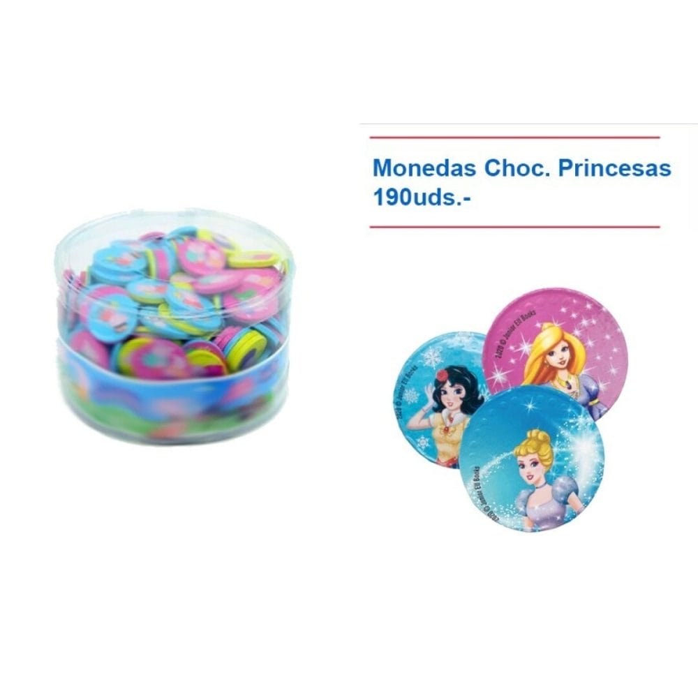 Nav. Monedas Choc. Princesas 190uds.- Chocolatinas