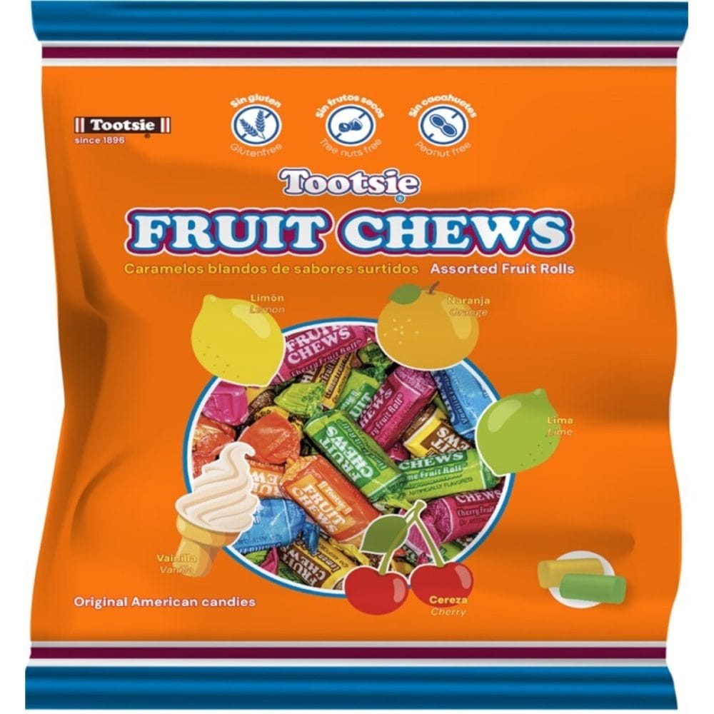 TOOTSIE  **FRUIT CHEWS** 165uds 1kg. Caramelos a Granel con Azúcar