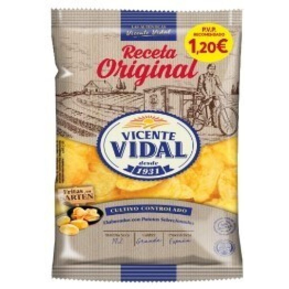 PATATAS Vicente Vidal PVP 1,20€ 100grs Receta Original 12UDS Patatas
