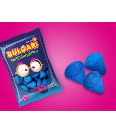 BULGARI AZUL Pintalenguas FRAMBUESAS B/ 100 uds.- MARSHMALLOW