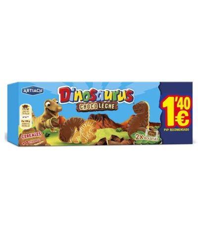Cuetara DINOSAURIOS **ChocoLeche** 85grs  1.40€  12 uds Galletas y Cereales