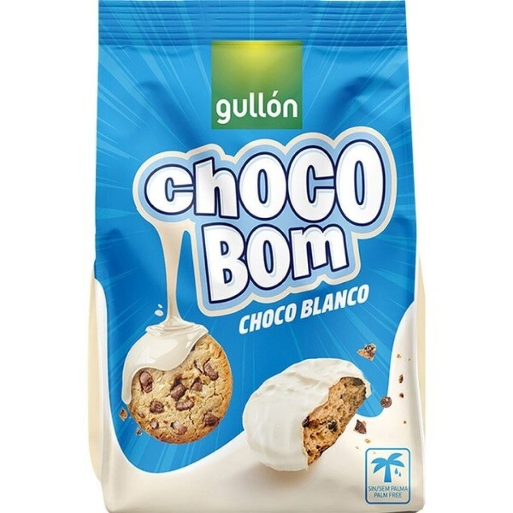 Gullon CHOCO BOM BLANCO 100grs 12uds.- Galletas y Cereales