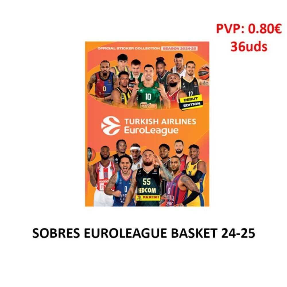 Pan. SOBRES EUROLEAGUE BASKET 24-25  0,80€  36uds Sin categorizar