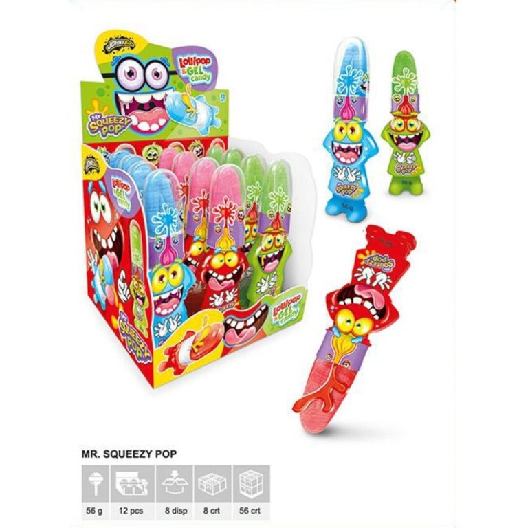 SH MR. SQUEEZY POP Hall 12uds Juguetes con Golosinas