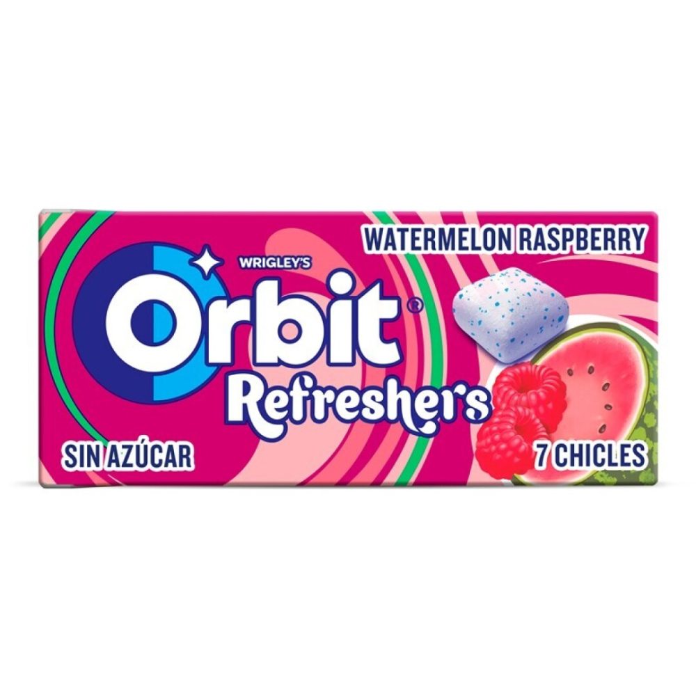 ORBIT **Refresh** Sandia y Frambuesa Handypack 16uds Chicles sin Azúcar