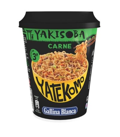 Gallina B. YAKISOBA CARNE 93G Caja 8uds Fideos instantáneos