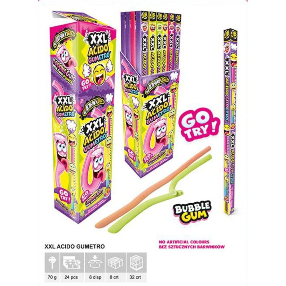 SH **XXL** MEGACHICLE ACIDOMETRO 24 UDS. Chicles con Azúcar
