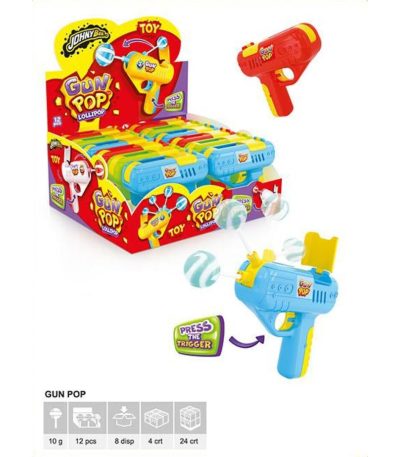 SH POCKET GUN POP 16uds Juguetes con Golosinas