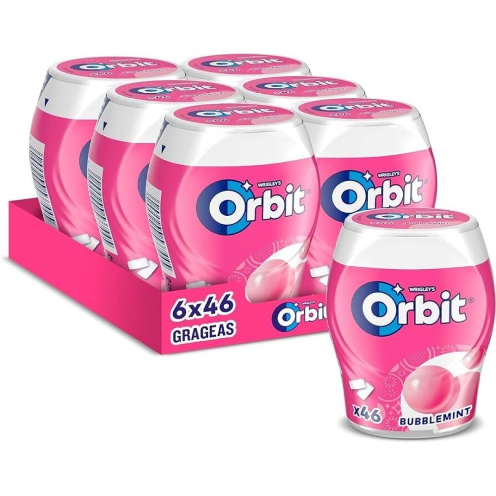 ORBIT BOTE 46 Grageas BUBBLEMINT 6uds.- Chicles sin Azúcar