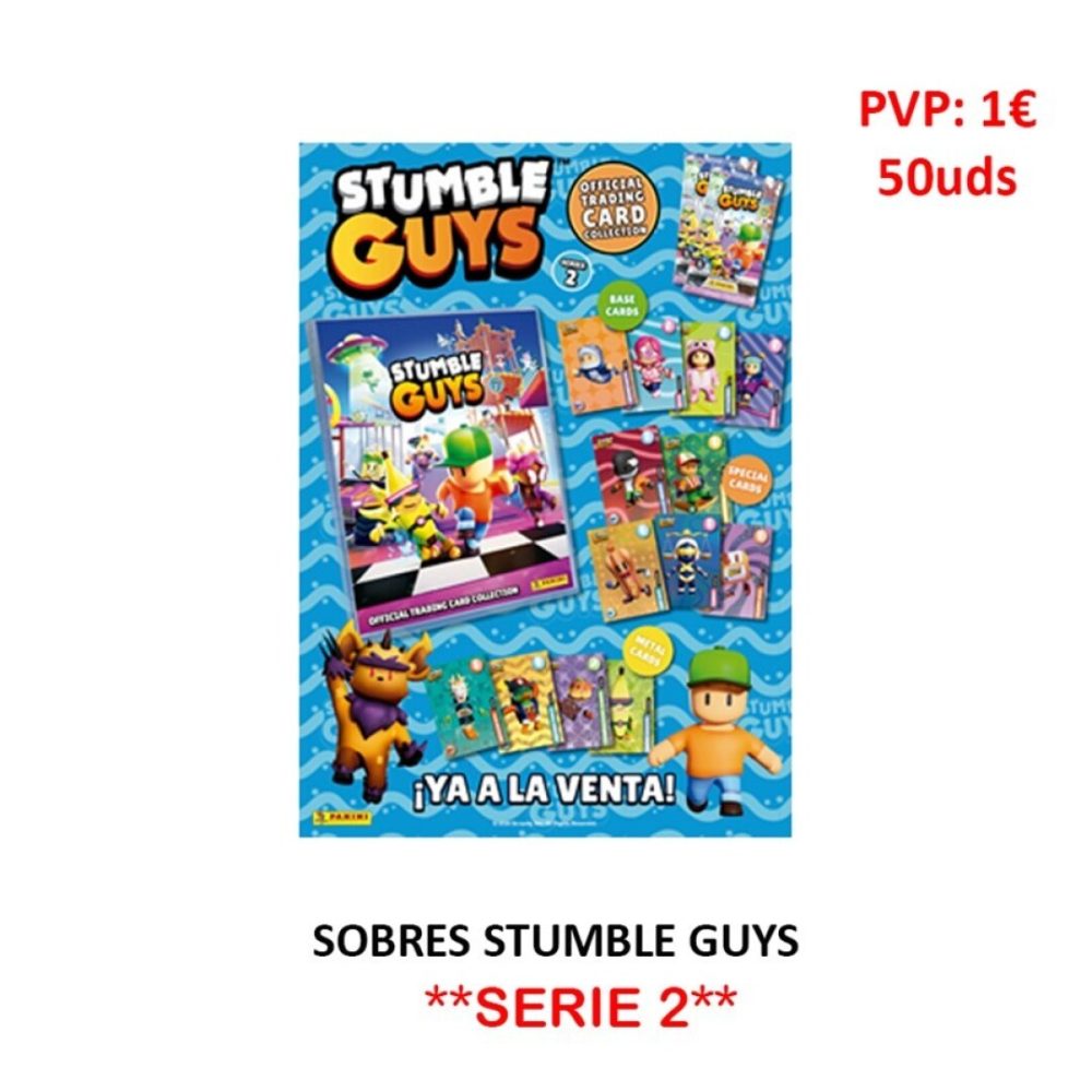 Pan. SOBRES STUMBLE GUYS **SERIE 2** 1€ 50uds Coleccionables