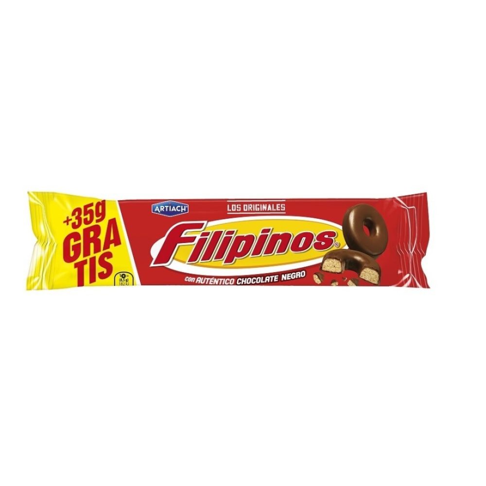 Cuetara FILIPINOS Negro/Rojo 93+35grs  12uds.- Galletas y Cereales
