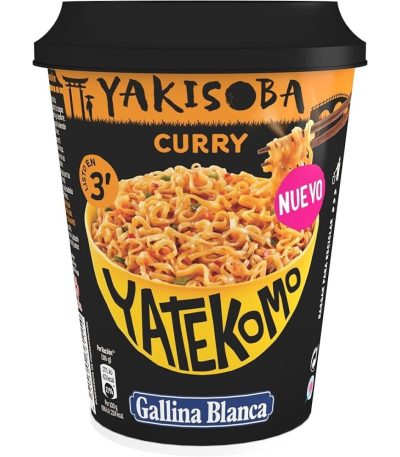 Gallina B. YAKISOBA CURRY 93g  Caja 8uds Fideos instantáneos